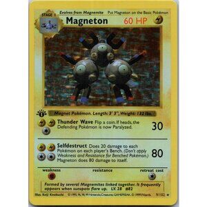Magneton Base Set Shadowless 1st Edition "Reprinted"